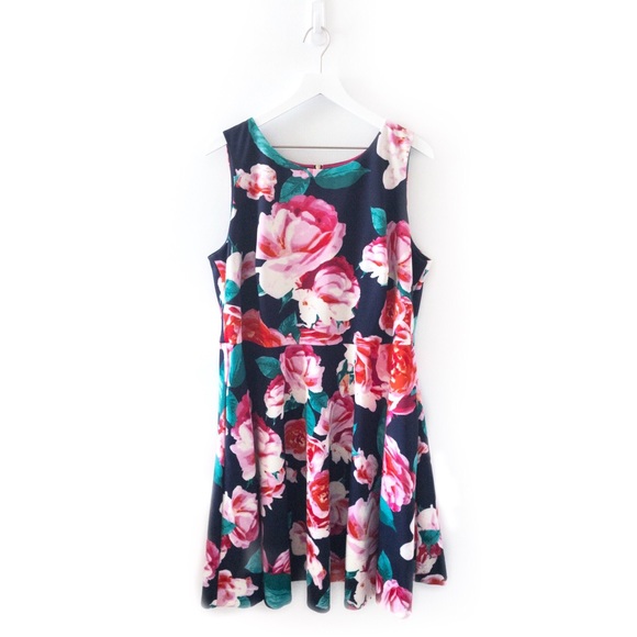 Eliza J Dresses & Skirts - Eliza J | Floral Cap Sleeve Fit & Flare Dress